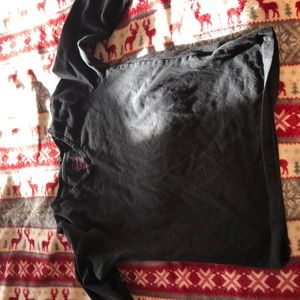 Black long sleeved v-neck